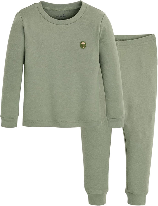 moimoln 6M-8Y Modal Cotton Solid Soft Breathable Baby Toddler Boys Girls Snug fit Pjs Long Sleeve Pajamas Set Sleepwear Daily