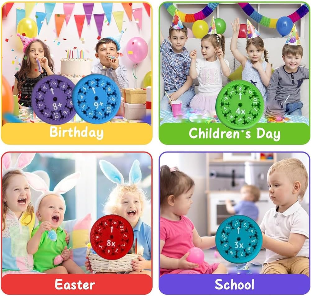 Math Fidget Spinners, Math Fact Fidget Spinner Toys, Counting and Early Education Toy for Kids，Math Games, Fidgeters Who are Learning Math (add Or Subtract 9pcs)