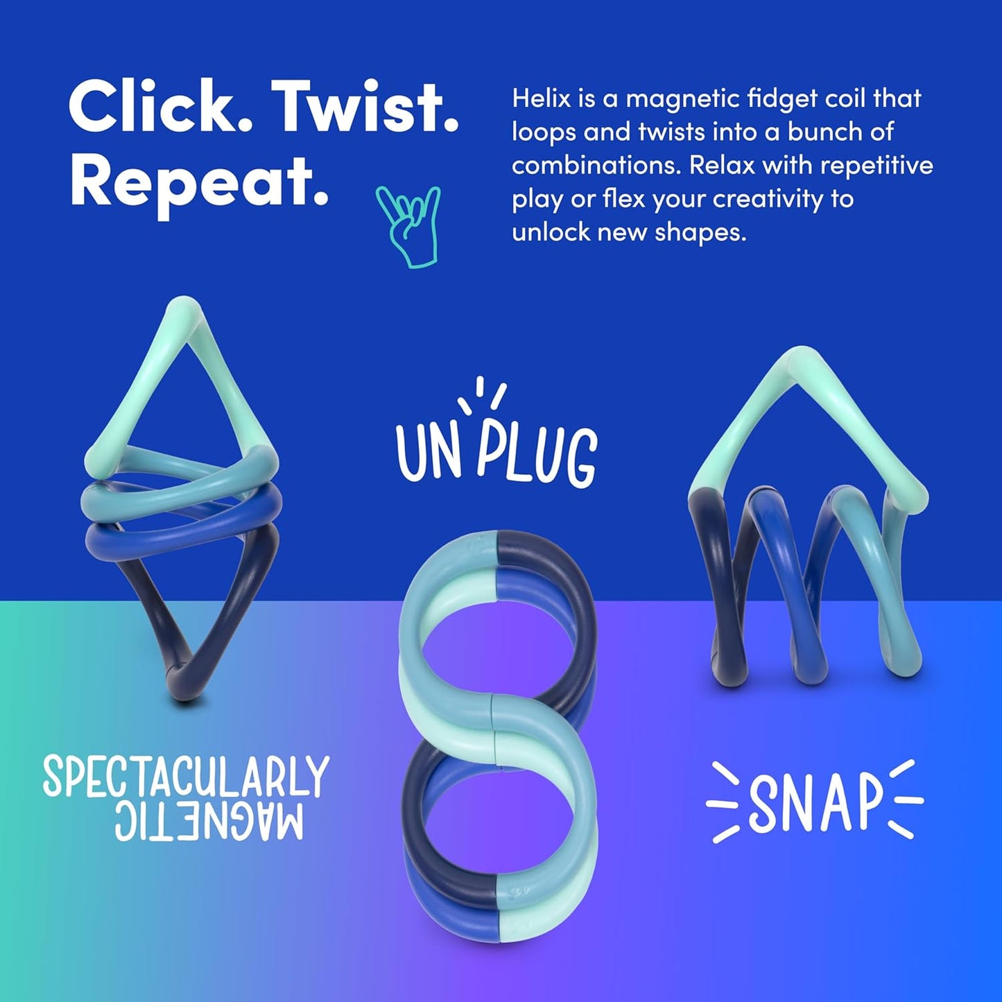 Speks Helix Fidget Toy for Adults and Desk Toy for Office - Wave