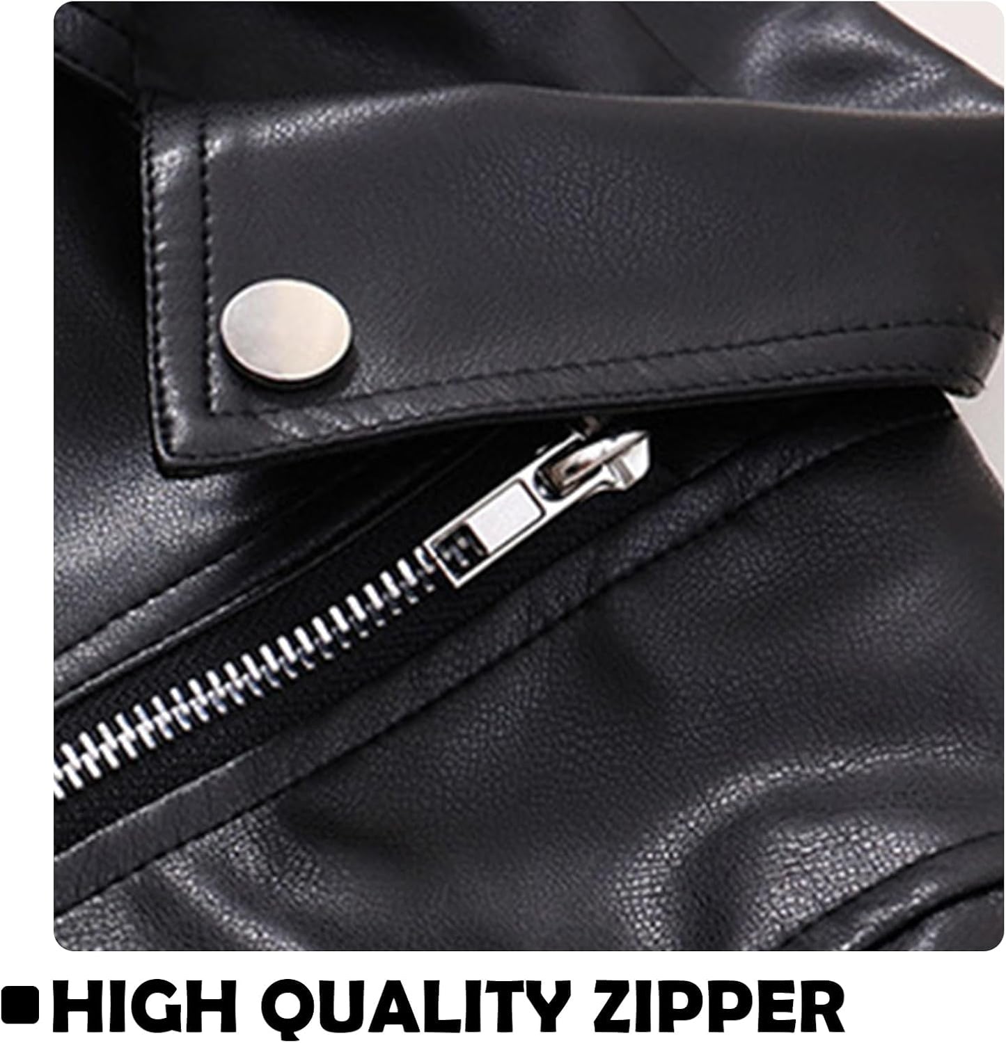 Baby Girl Autumn PU Faux Leather Jacket Kid Boy Motorcycle Oblique Zipper Coat