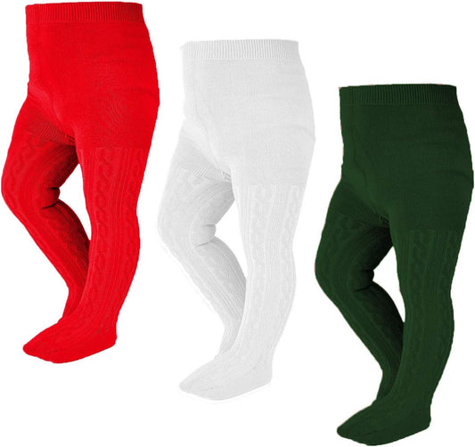 EPEIUS Baby Girl Tights Thick Cable Knit Leggings Stockings Cotton Pantyhose for Newborn Infant Toddler 3/4/5/6 Pack