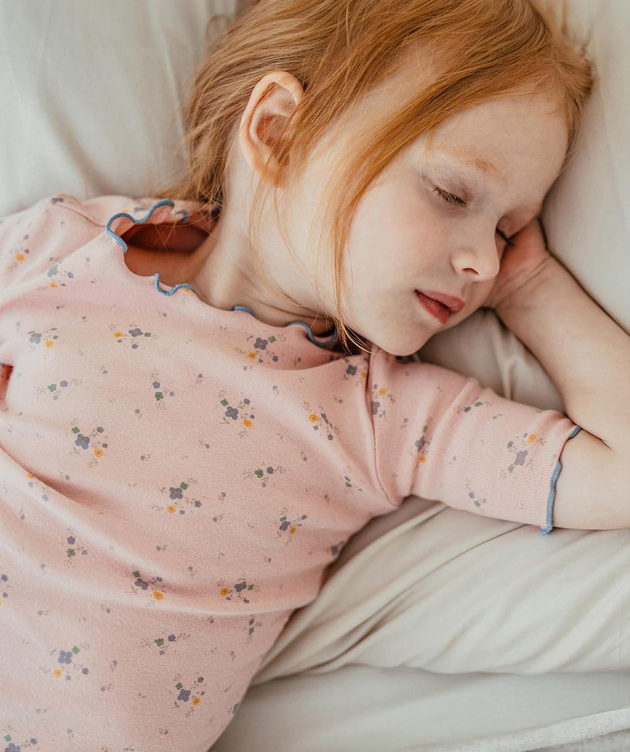 AVAUMA Baby Boy Girl Pajama Set 6M-7T Kids Cute Toddler Snug fit Flower Pattern Design Pjs Cotton Sleepwear Ruffled Shirring