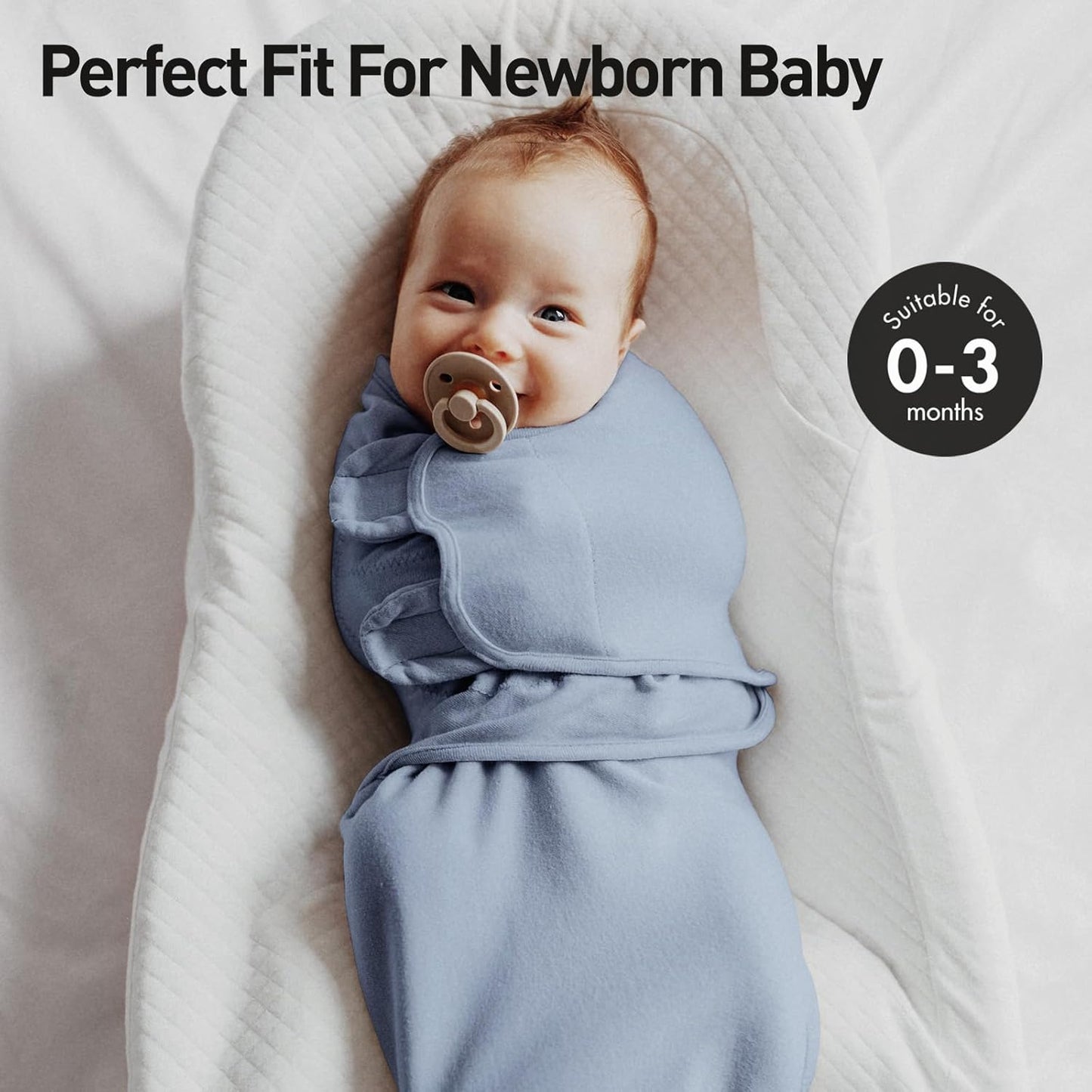 Organic Baby Swaddle Sleep Sacks, 2-Pack Swaddles for Newborns Baby Essentials, Infant 0-3 Months, 100% Cotton Soft & Snug Adjustable Wrap Nursery Swaddling Blankets Improves Sleep