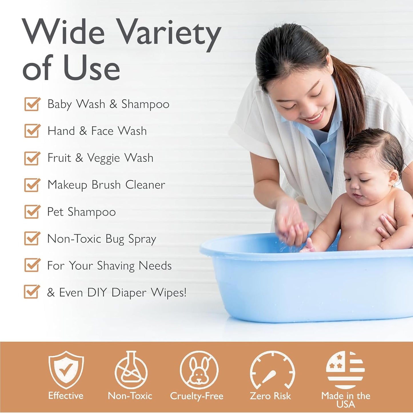 SoCal Suds & Company - 2-in-1 Organic Foaming Shampoo & Body Wash - Gentle Botanical Baby Wash for Sensitive Skin - Clean Natural Nourishing Soothing Castile Soap - Newborn Baby - Soft Citrus, 6oz