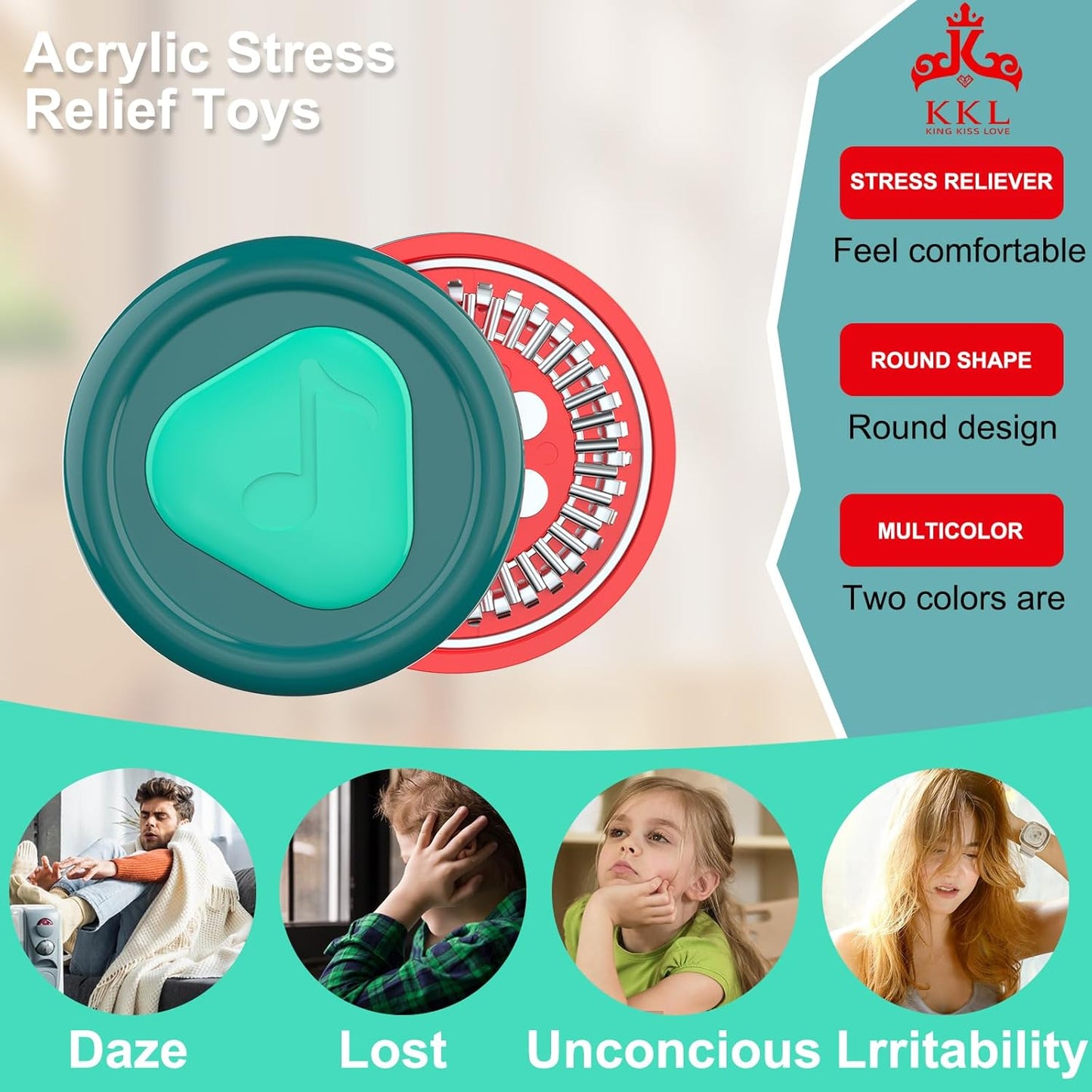 Fidget Slider Coin Toy Haptic Coin Blue Plastic Fidget Toy EDC Fidget Toy for Adults Desk Fidget Toys