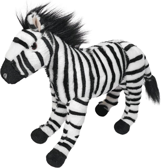 Zebra Stuffed Animal, Zebra Horse Baby Doll Realistic Plush Toy, Animal Stuffed Horse Plush Toy Gift for Girls Boys-10”