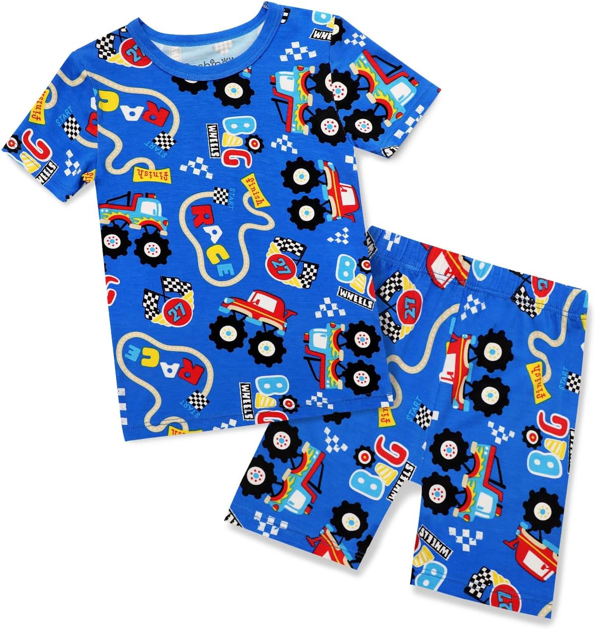 Bamboo Viscose Toddler Animal Pajamas Boys Girls Kids Cool Short Summer 12M-8Y Snug fit Pjs Set 2pcs