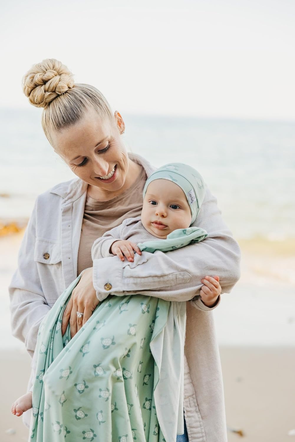 Copper Pearl Baby Swaddle Blanket - Premium Knit Baby Blanket, Large Soft Stretchy Receiving Blankets for Baby Boy and Girl, Swaddles for Newborn, Infant, and Toddler (Wade)