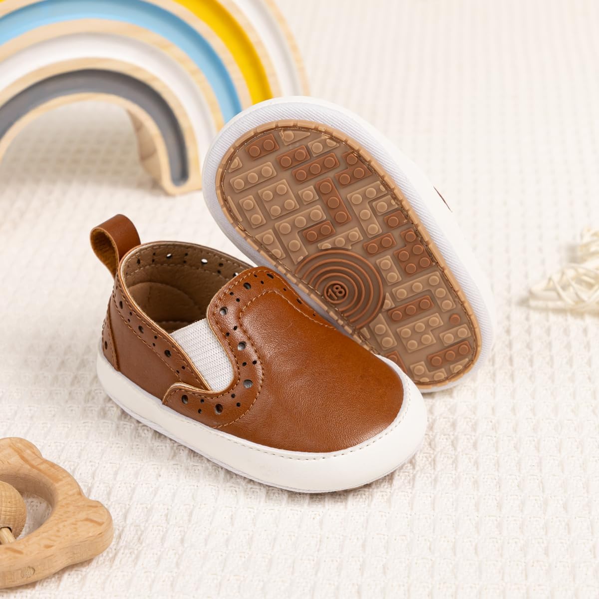 Morbido Infant Baby Boys Girls Canvas Sneaker Toddler Slip On Anti Skid Newborn First Walkers Candy Shoes for 0-18 Months