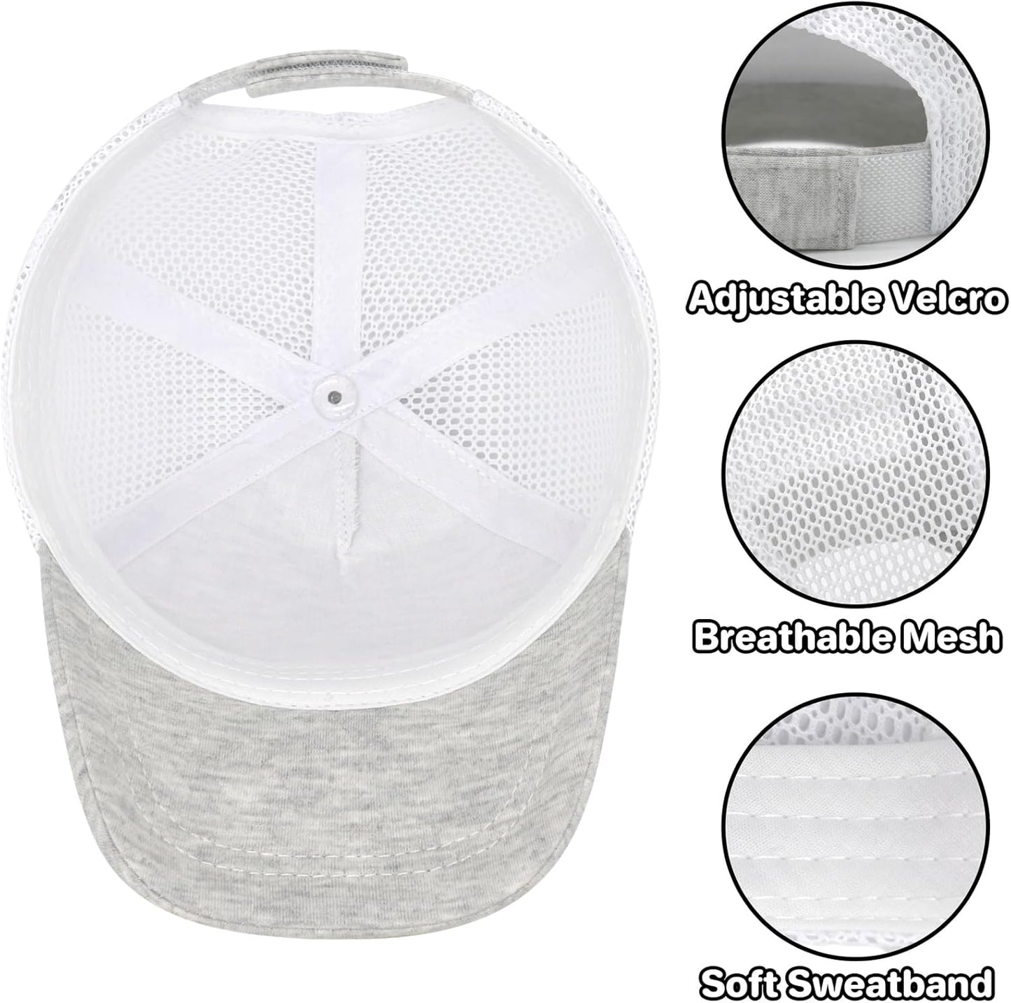 qikqik Baby Baseball Cap Toddler Baseball Hat with Mesh Infant Sun Hat UPF 50+ Baby Ball Cap Toddler Girl Hats Kids Hat Boys