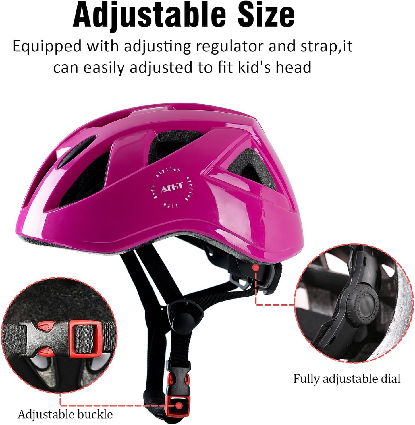 Kids Bike Helmet,2 Sizes Adjustable for Youth Child Boys & Girls Ages 3-5-8-14,Ventilation and Multi-Sport for Bicycle Scooter Skate