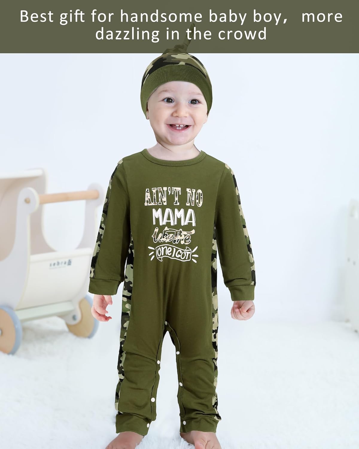 NZRVAWS Baby Boy Clothes Preemie Infant Boy Bear Outfits Jumpsuit Bodysuit Letter Print Romper
