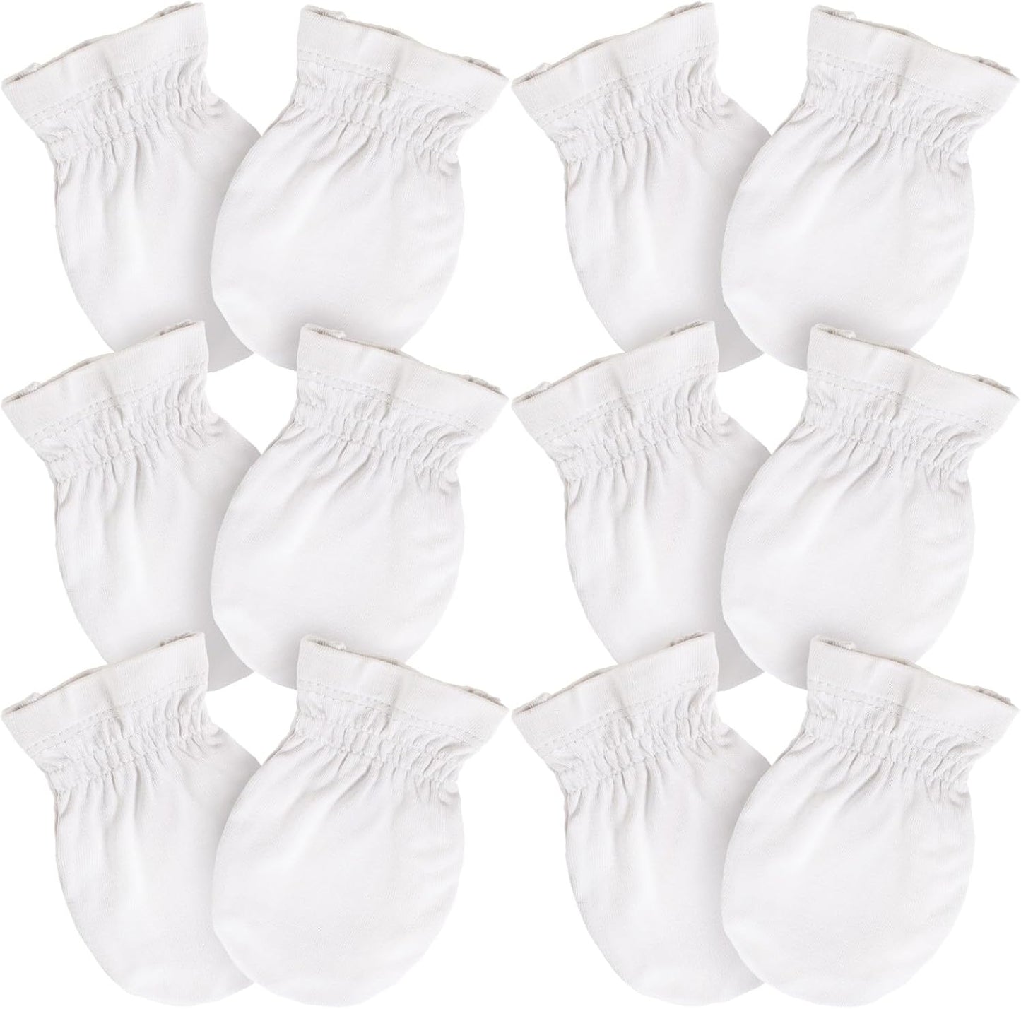 SuperSoft Baby Mittens, Bamboo Viscose Infant Newborn Mittens for Girls Boys No Scratch Gloves 6 Pack