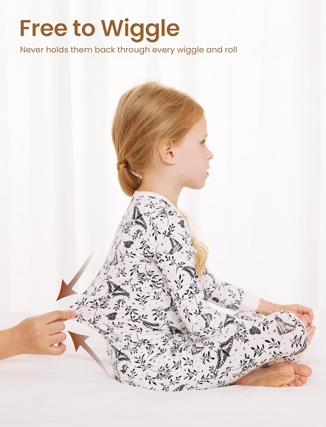 PATPAT Bamboo Viscose Pajama Set for Toddlers with Improved Tensile Strength, Snug Fit Pjs Sleeper for Baby Boys Girls Kids