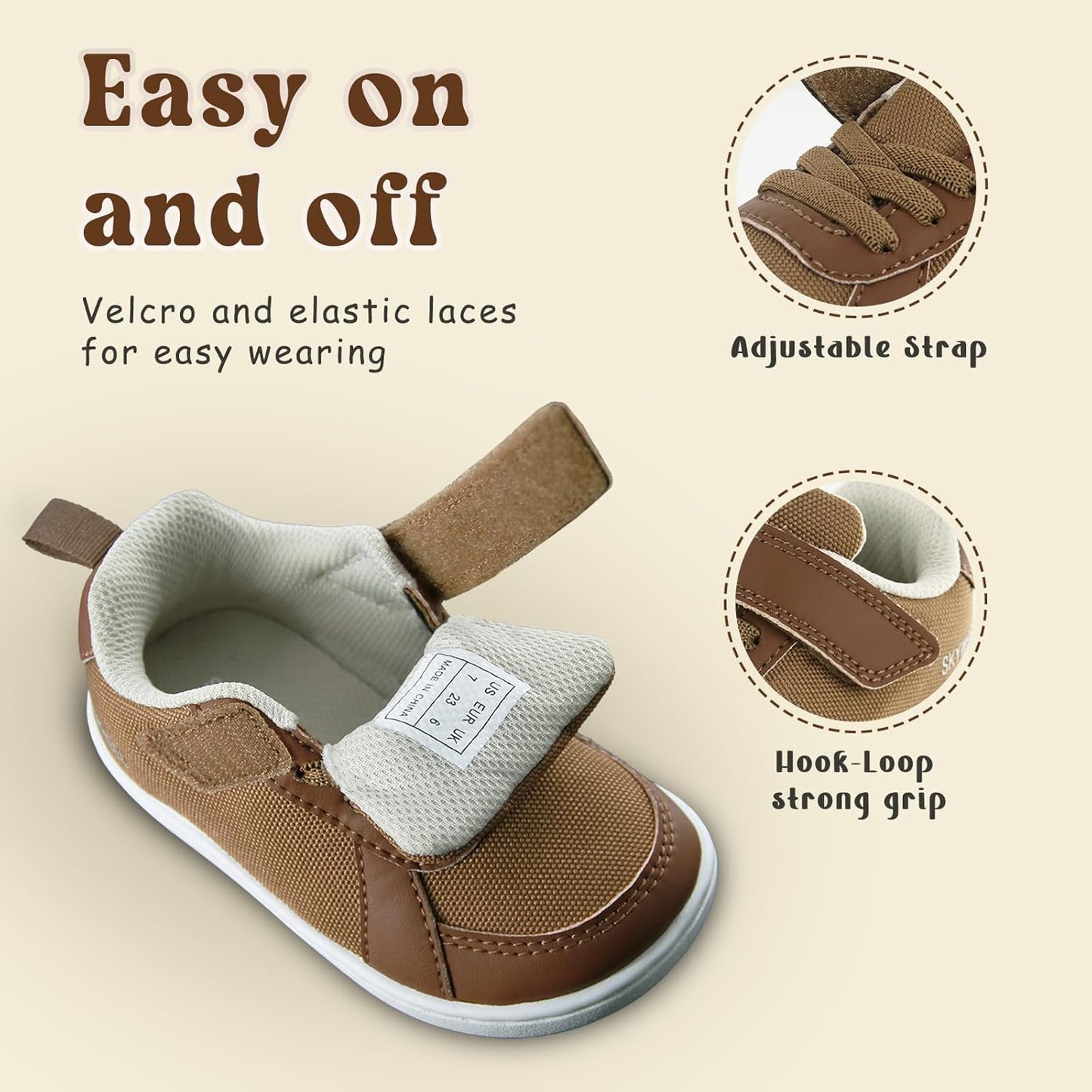 SKYWHEEL Toddler Wide Toe Box Barefoot Shoes Boys Sneakers Kids Tennis Shoes Comfort Lightweight Zero Drop Walking Shoe for Indoor/Outdoor Play