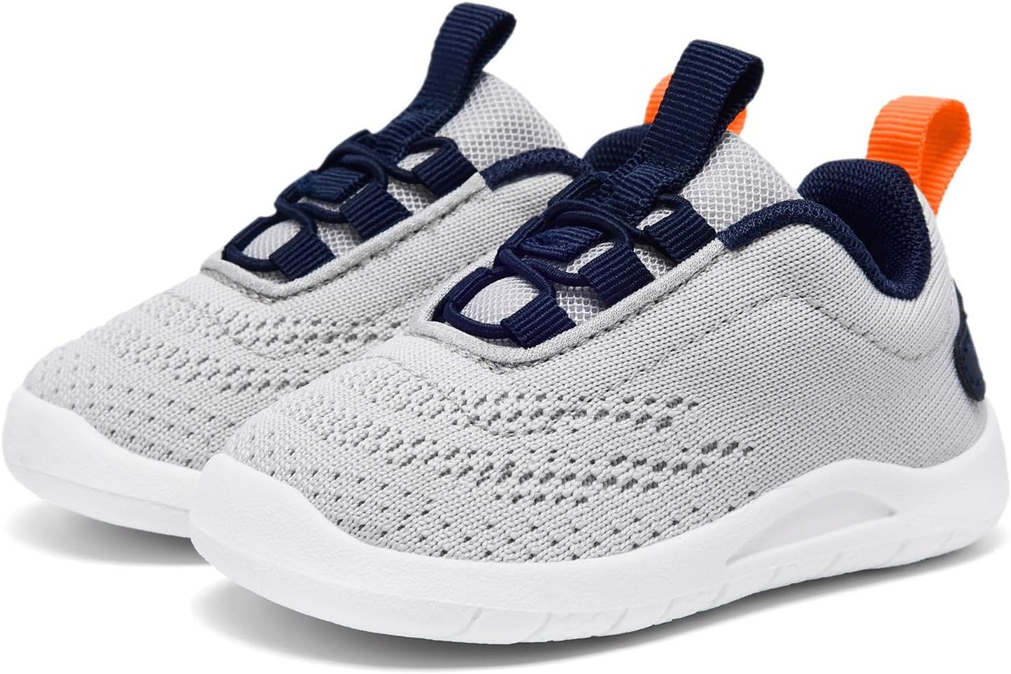 MORENDL Toddler Slip On Sneakers Baby Walking Shoes Non-Slip Breathable Unisex Pink Mesh Lace-Up Athletic Sneakers Infant Running Shoes