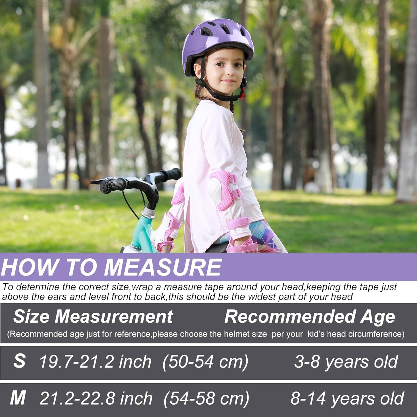 Kids Bike Helmet,2 Sizes Adjustable for Youth Child Boys & Girls Ages 3-5-8-14,Ventilation and Multi-Sport for Bicycle Scooter Skate
