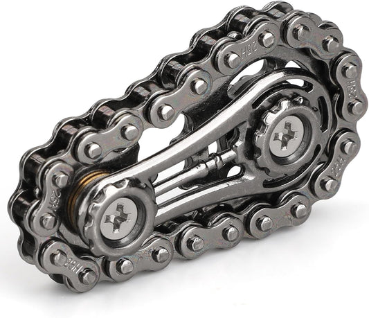 Cool Sprockets Fidget Chain, Hand Roller Toys for Kids Adults, Metal Transformable Sensory Bike Chain Gears, EDC Novelty Stress Relief Desk Office Easter Birthday Gift for Boys Girls Boyfriend Men