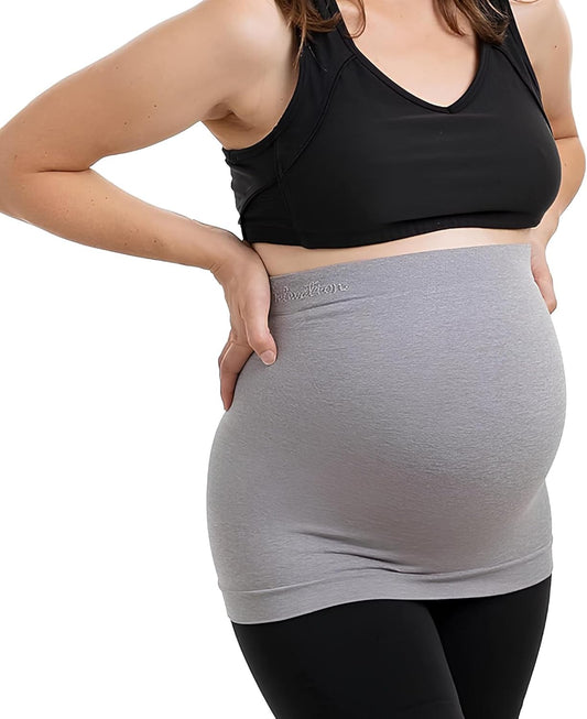 Maternity Belly Band - 4-Way Stretch Post Partum Belly Band For Lumbar & Back Support - Pregnancy Gifts for Moms