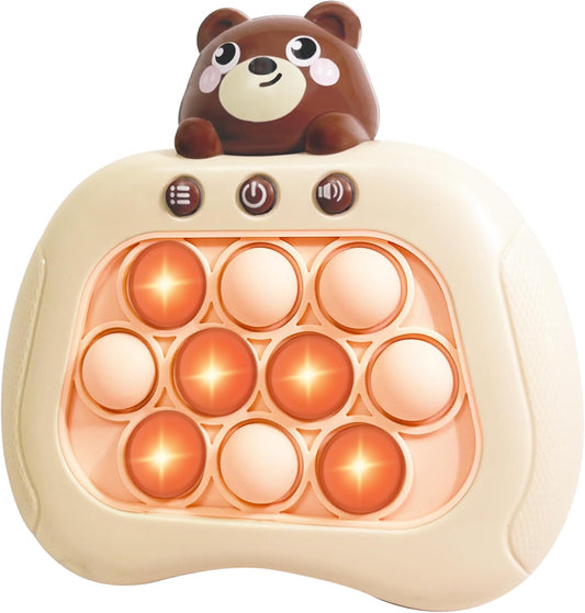 Pop The Target! Handheld Speed Pushing Game Machine: A Fun Multiplayer Game for Family. Fidget Game Toy for 6 7 8 9 10 11 12 Years Old Bear