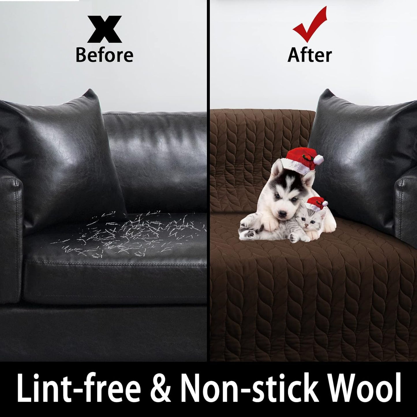 100% Waterproof Dog Bed Cover, 30x70inch Brown Sofa Cover Anti-Slip, Reusable Changing Pad, Washable Camping Mat for Pets/Kids/Adult/Dog/Cat,Geometric Embroidery Blanket 2024 New