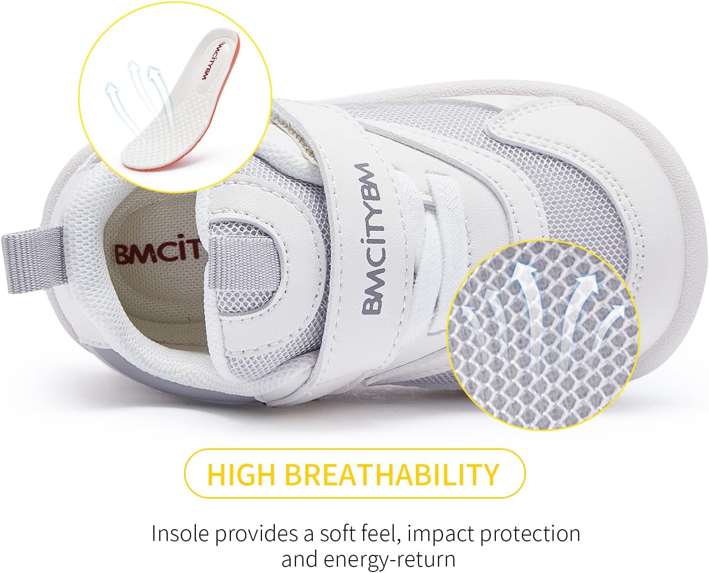 BMCiTYBM Baby Shoes Boy Girl Infant Sneakers Non-Slip First Walkers 6 9 12 18 24 Months