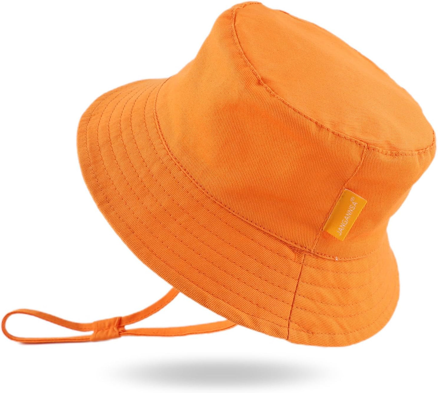 JANGANNSA Cotton Baby Sun Hat Infant Toddler Boys Girls Bucket Hats Summer Sun Protection Kids Beach Caps