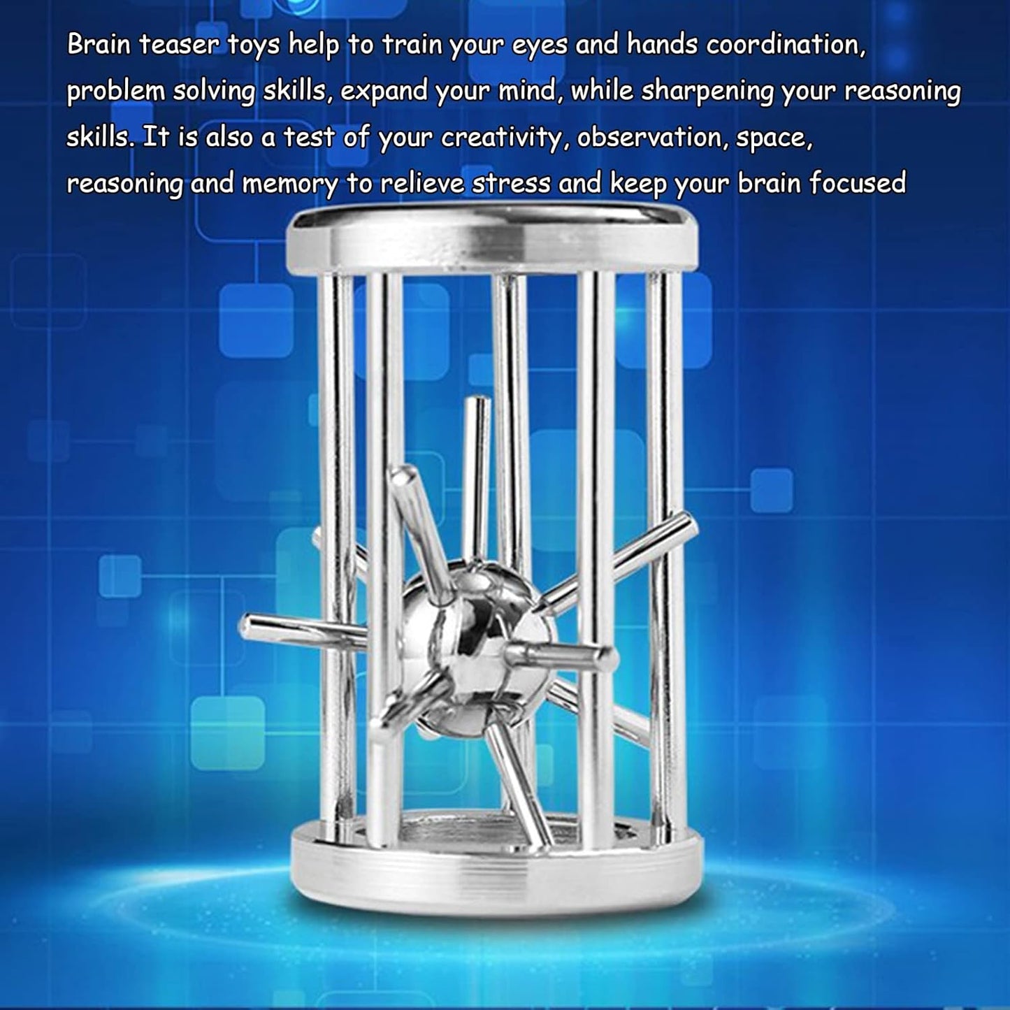 18 pcs IQ Test Puzzle Metal Wire Puzzles Mind Game Educational Toys High Difficulty Brain Teaser Puzzle Toy for Kids and Adults - Explore Creativity and Problem Solving. Gift Desk Puzzles