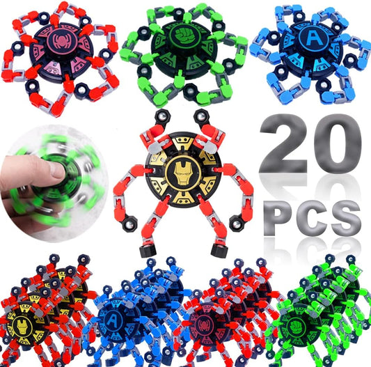 Transformable Chain Robot Toy (8 Pack Unicorn Transformable Chain Robot Toy)