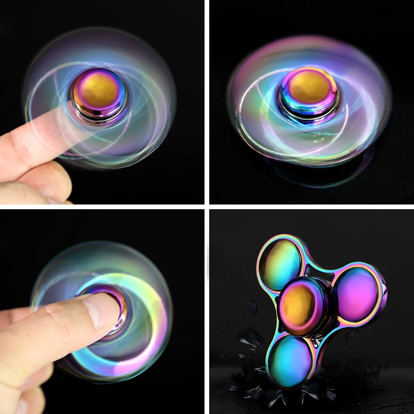 SCIONE Metal Fidget Spinner for Kid Adult,Sensory Hand Fidget Toy 7 Pack-Anxiety Toys Stress Relief Reducer-Party Favors,Return Gifts for kids Birthday,Goodie Bag Stuffers,Classroom Prizes