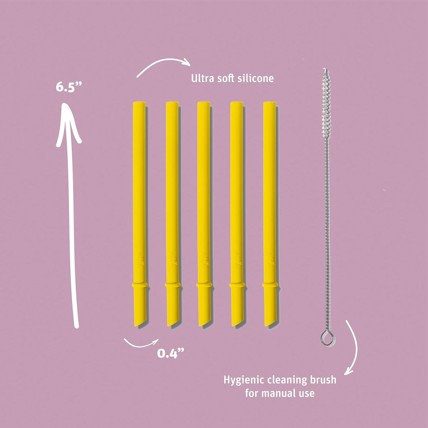 Avanchy Silicone Training Sippy Cup with Straw Lid – For Babies 6+ Months to Toddlers 1 Year Old – 8 oz Infant Water Cup for Baby Led Weaning, Magenta + 5 Reusable Straws