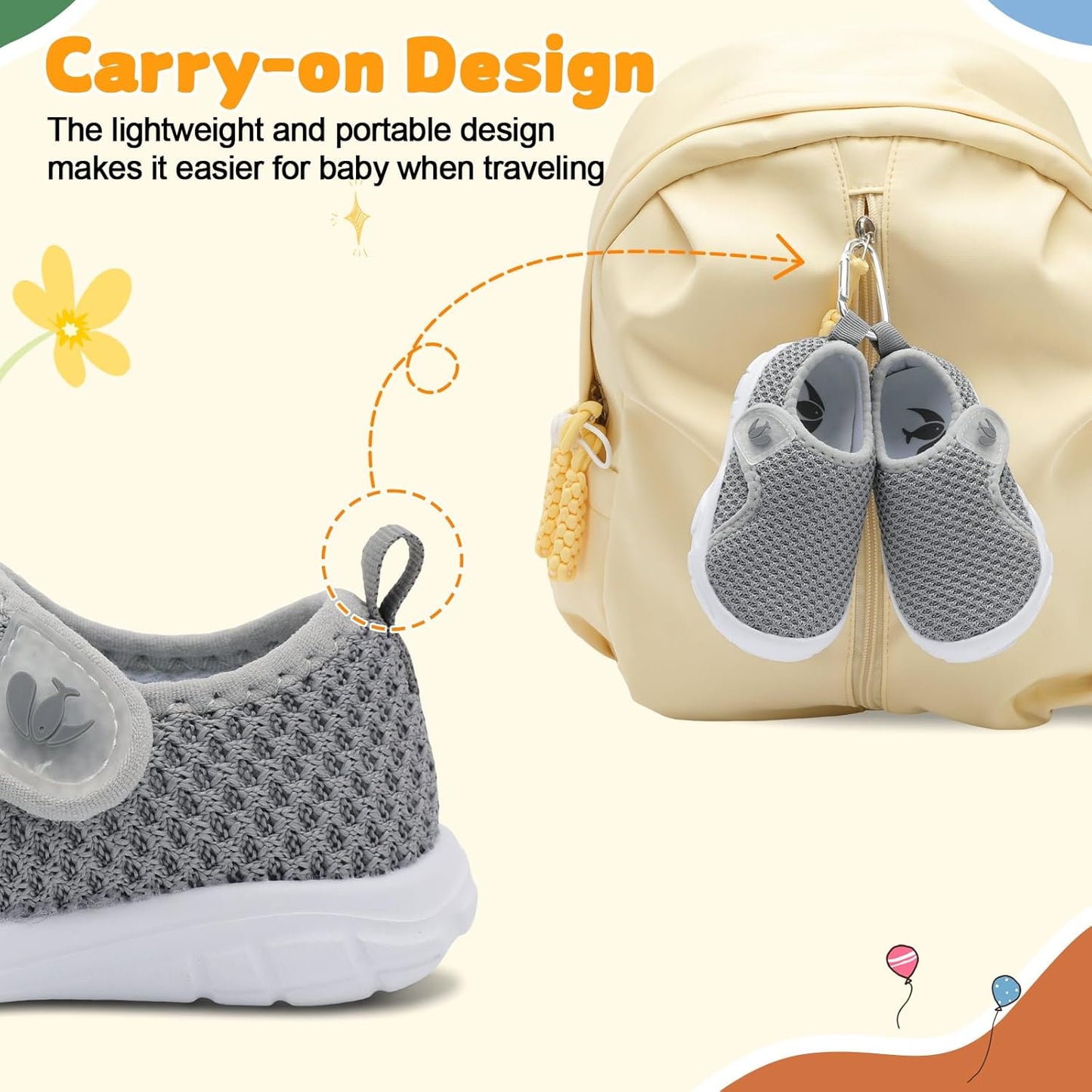 FEETCITY Baby Shoes Boys Girls First Walking Shoes Infant Sneakers Lightweight Slip On Shoe