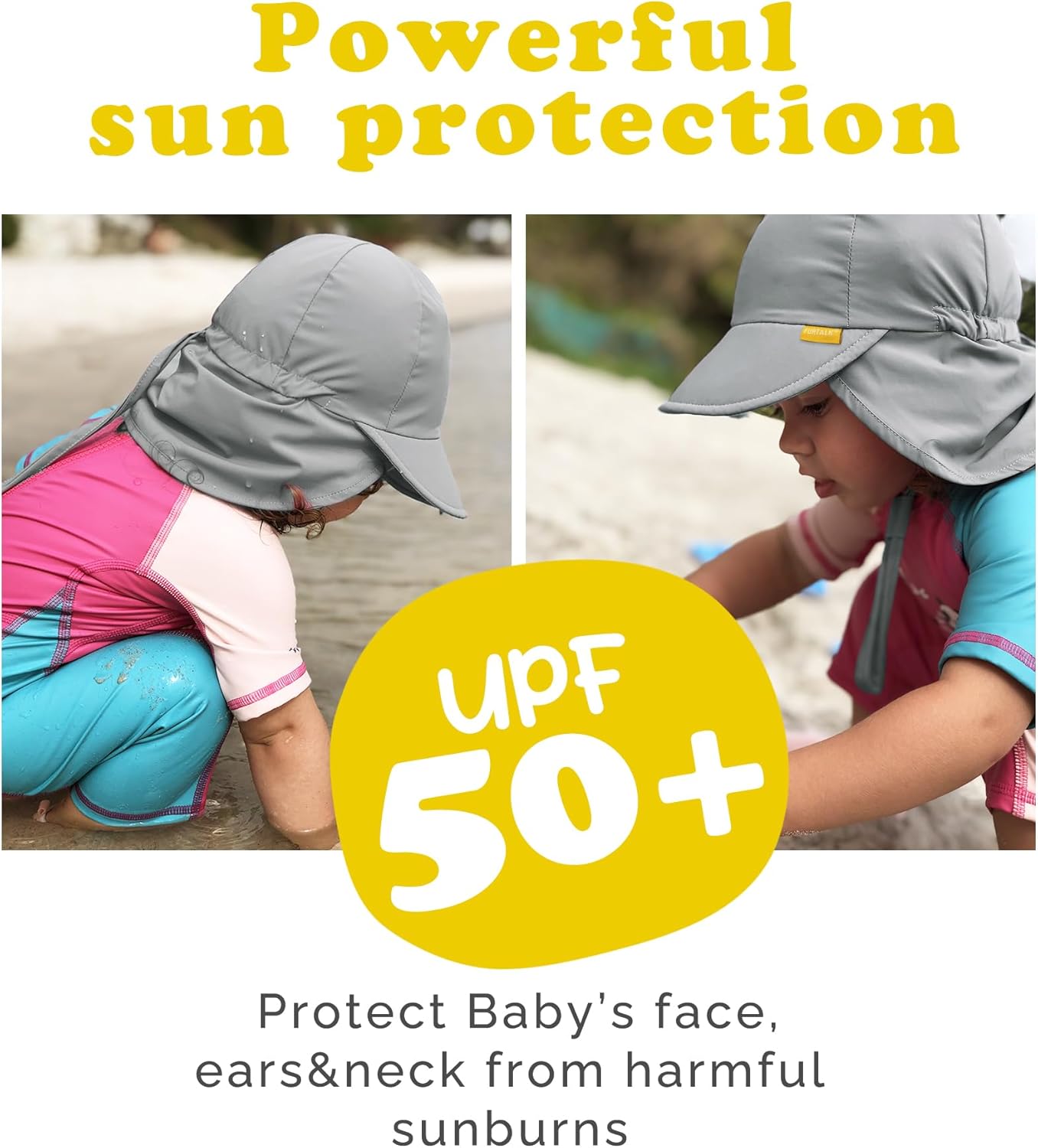 FURTALK Baby Sun Hat Girls and Boys Summer Beach Swim Hat Essentials UPF 50+