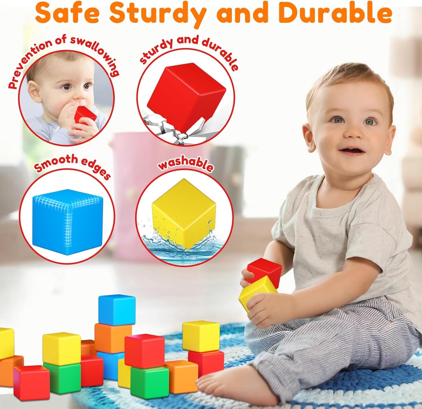 Magnetic Blocks for Toddlers Toys,1.42 Inch Building Blocks Toys for 3 4 5 6 7 8+Years Old Boys Girls, Magnetic Cubes for Kids STEM Montessori Toy Educational Sensory Magnet Toy for Kids Age 1-3 3-5