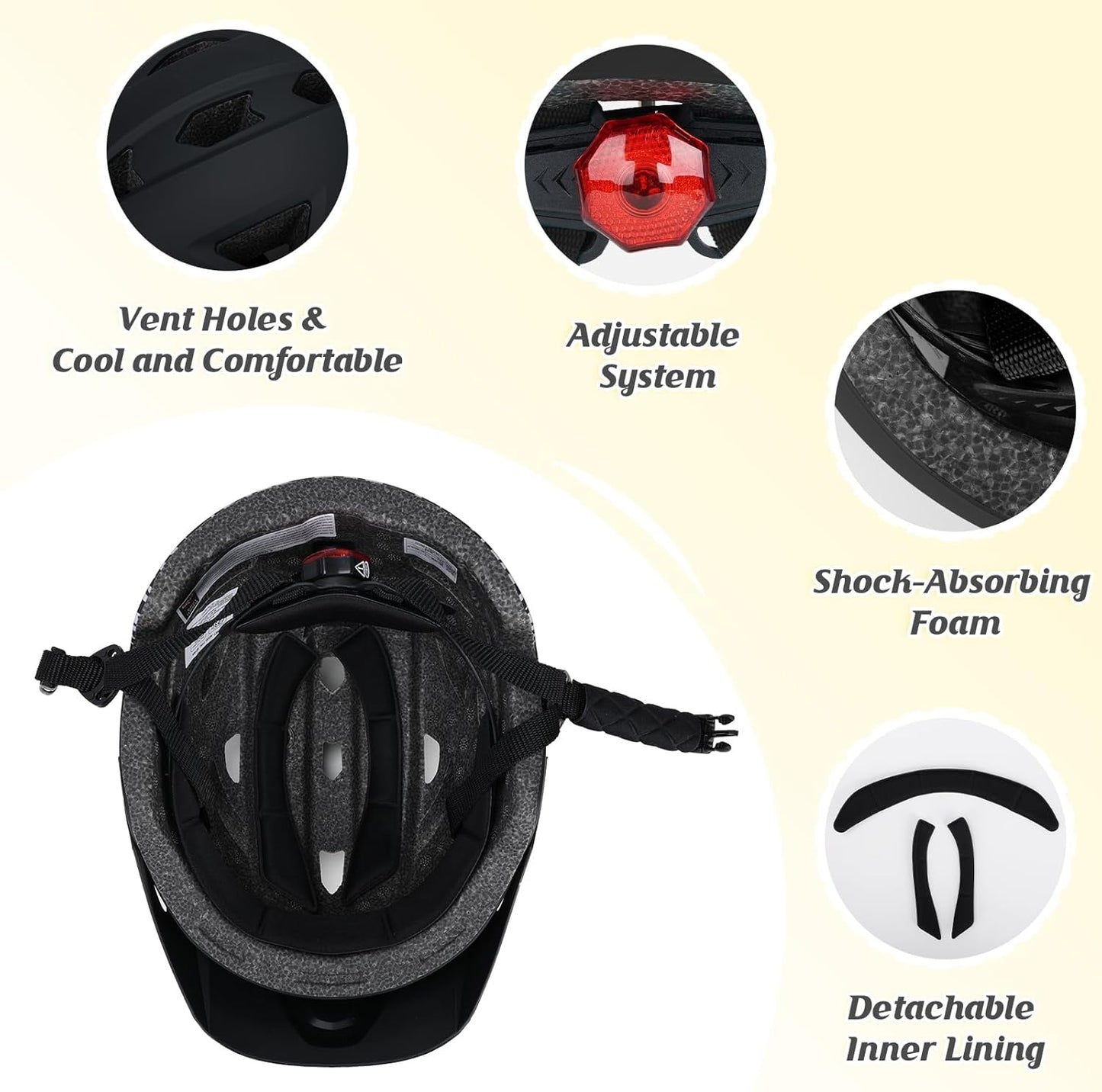 Adjustable Toddler Helmet, Kids Bike Helmets for Boys Girls 3-5/4-6/5-8 Years, Protective Gear Set for Bicycling/Skateboarding/Rollerblading/Scootering