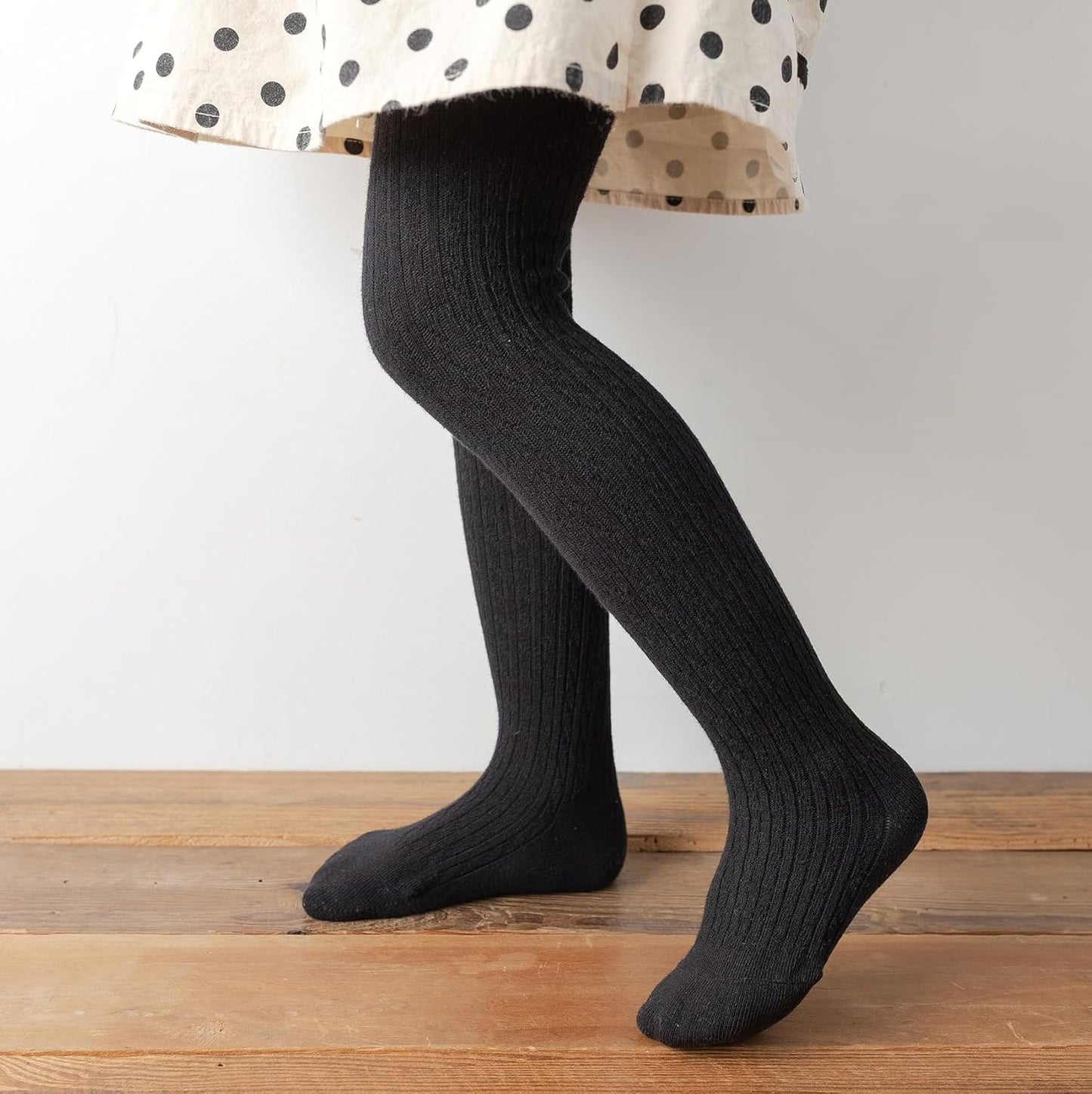 CHUNG Toddler Little Girls Cotton Tights Footed Thick Winter Cable Knit Legging Pantyhose Stocking