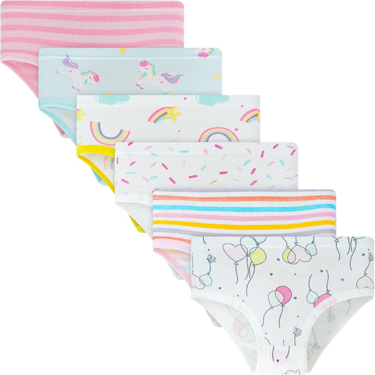 Tphon Little Girls Underwear Toddler Underwear Girls Panties Big Kids Undies Soft 100% Cotton