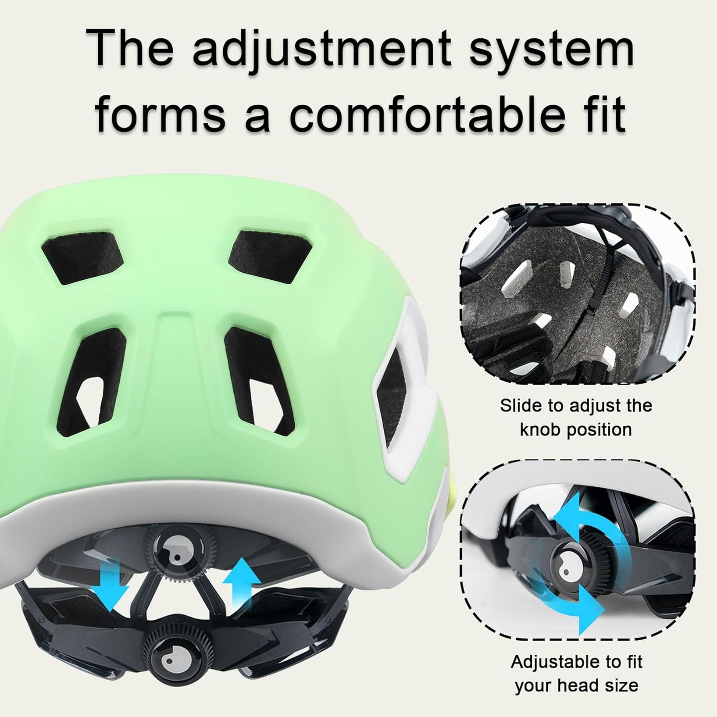 Bike Helmet for Adult & Youth, Lightweight MTB Helmet with Adjustable Visor for Mountain/Road Cycling, 2 Sizes for Men Women Boys Girls
