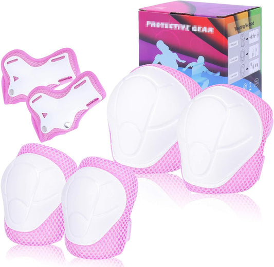 Kids Protective Gear Set SHENMOREN Knee Pads for Kids 3-10 Years Toddler Knee and Elbow Pads with Wrist Guards 3 in 1 for Skating Cycling Bike Rollerblading Scooter