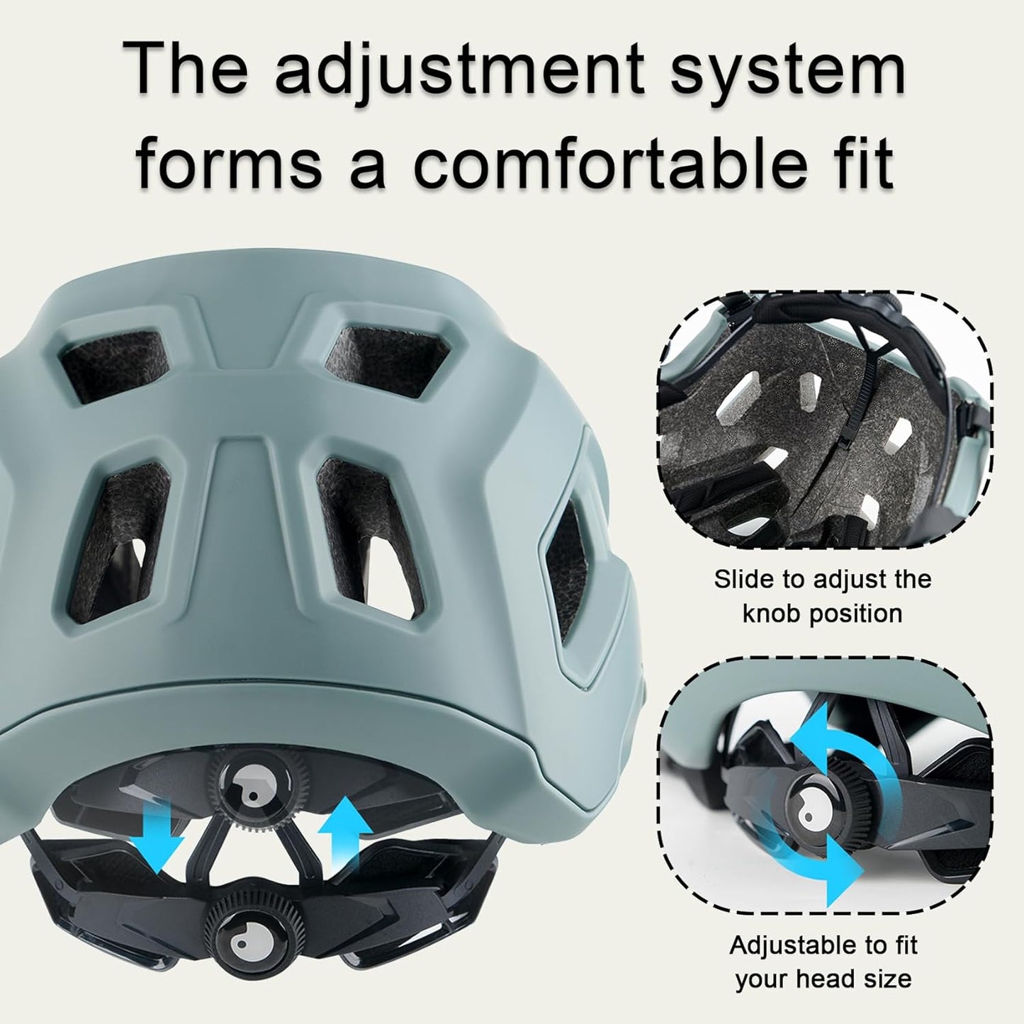Bike Helmet for Adult & Youth, Lightweight MTB Helmet with Adjustable Visor for Mountain/Road Cycling, 2 Sizes for Men Women Boys Girls