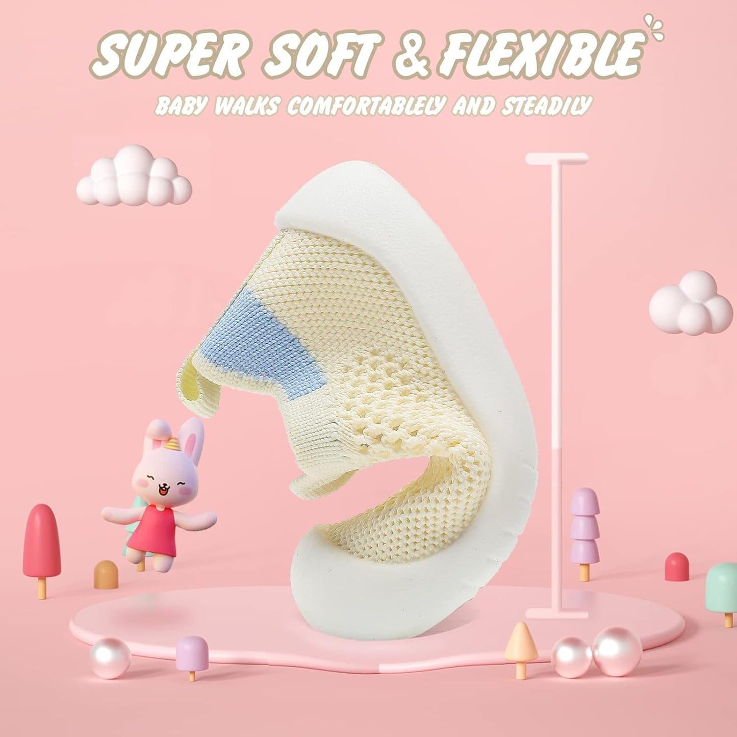 Charrost Toddler Baby Girl Boy First Walking Shoes Checkered Sneakers Sizes 3/4/5/6/7/8T. Soft, Cute,Flexible for First Walkers. Non-Slip, Slip On, Wide Toe Box Indoors Outdoors