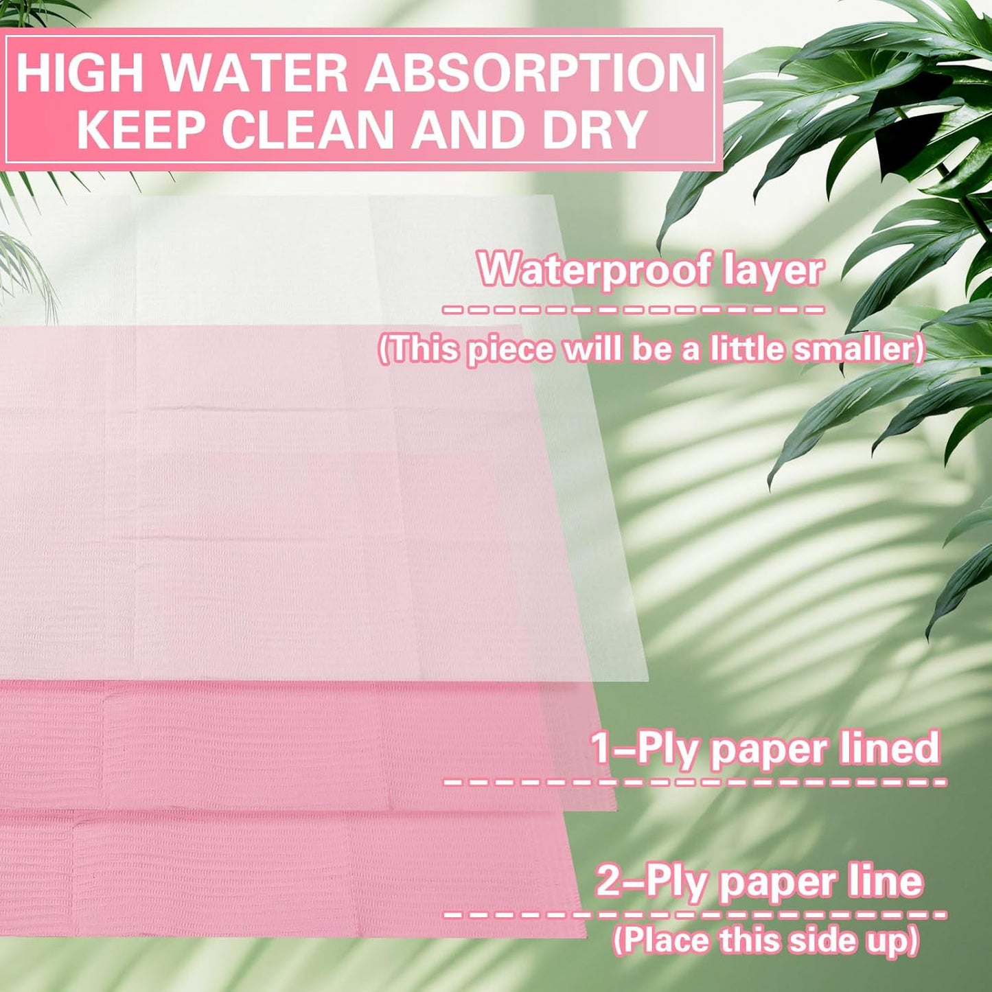 100pcs Disposable Changing Liner 2-ply Baby Changing Station Pad Disposable Changing Pads Diaper Changing Mat Portable Sanitary Liner Refills for Commercial Restrooms (Pink)