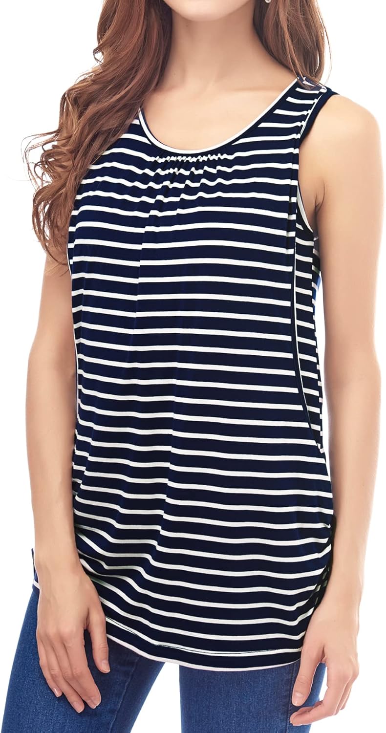 Smallshow Women's Maternity Nursing Tank Tops Breastfeeding Clothes 3-Pack