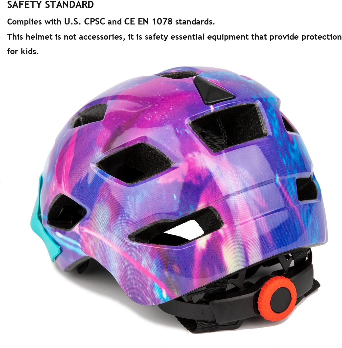 Kids Helmet, Exclusky Kids Bike Helmet Adjustable Safety Lightweight Children Bicycle Helmet for Kids Skating Cycling Scooter Boys and Girls Bicycle Helmets Ages 5-8-14