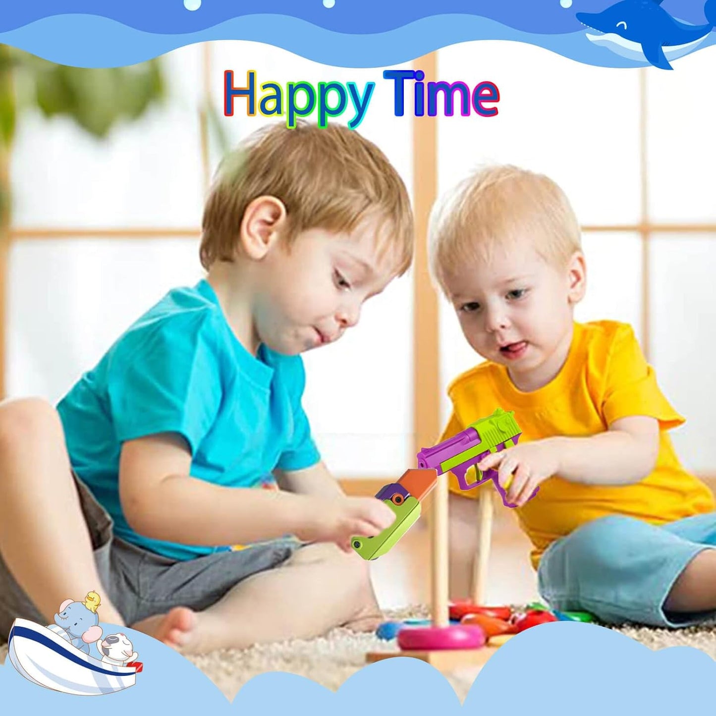 Fidget Toys Pistol, 3D Gravity Mini 1911 Fidget Pistol Toys,Fidget Sensory Toys,Stress Relief for Adults, Suitable for Relieving ADHD, Anxiety, Best Gift for Adults and Kids(Purple Pistol and Knife)