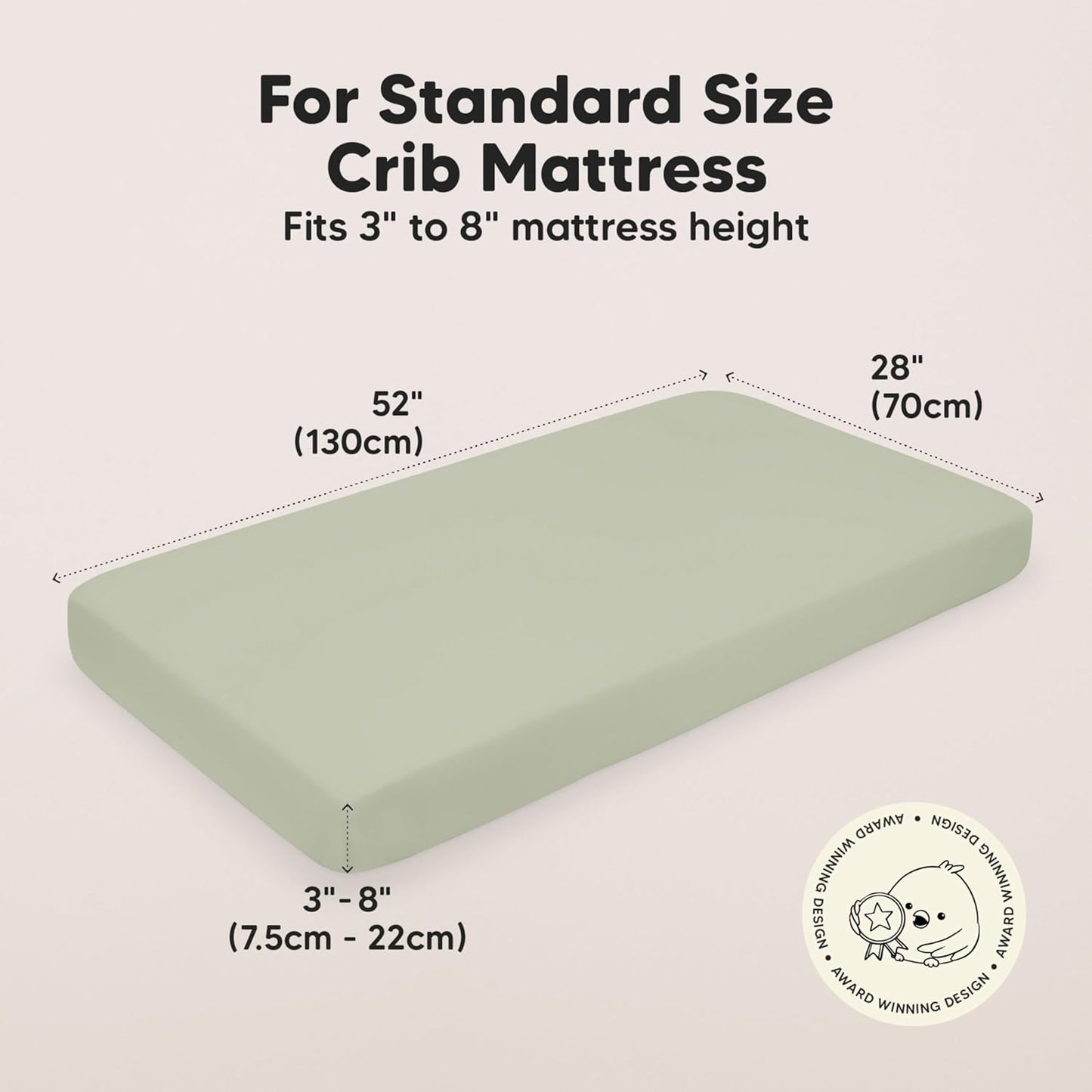 KeaBabies 2-Pack Baby Crib Sheets for Boys, Girls - 52x28 Viscose Derived from Bamboo Toddler Bed Sheets Neutral, Fitted Crib Mattress Cover for Standard Baby Bedding, Soft & Cozy (Foxtrot)