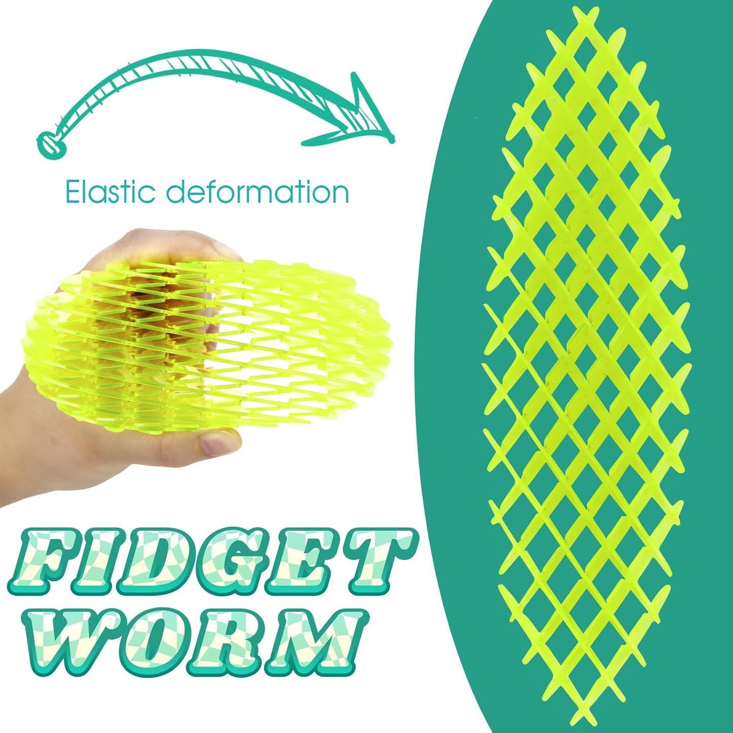 Fidget Worm Toy｜Sensory Slug Fidget Toy｜Funny Pocket Fidget Toy｜Fidget Toy for Kids&Adults｜Resistance Fidget Toy Anxiety&Stress Relief Toys