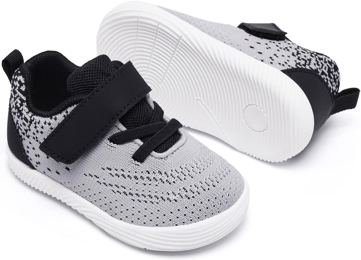 MORENDL Toddler Sneakers Baby Boys & Girls Barefoot Shoes Lightweight Breathable Walking Running Tennis Athletic Sport Shoes