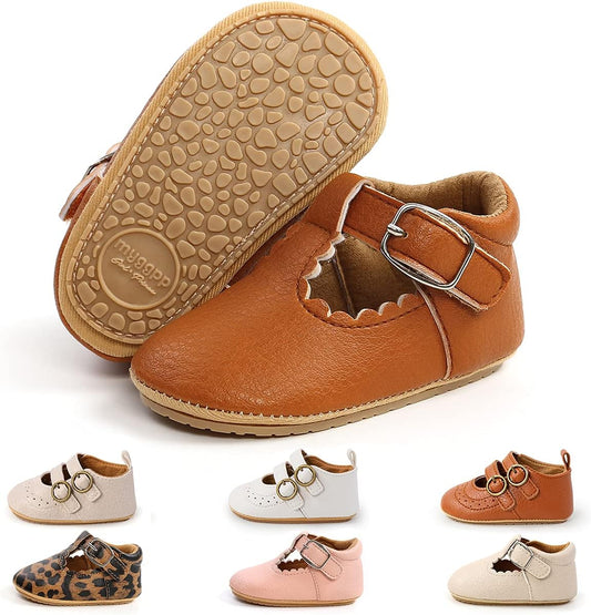Baby Shoes Mary Jane Flats Non Slip Soft Sole Infant Toddler Sneakers First Walkers Party Christmas Dress Shoes