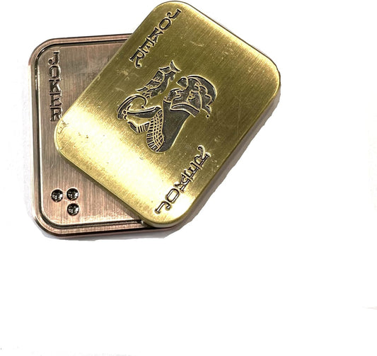 Metal Poker Fidget Slider EDC Adult Fidget Toys ADHD Autism Sensory Toys Anxiety Stress Relief Toys Office Desk Toys Gifts for Boyfriend and Father (Joker)